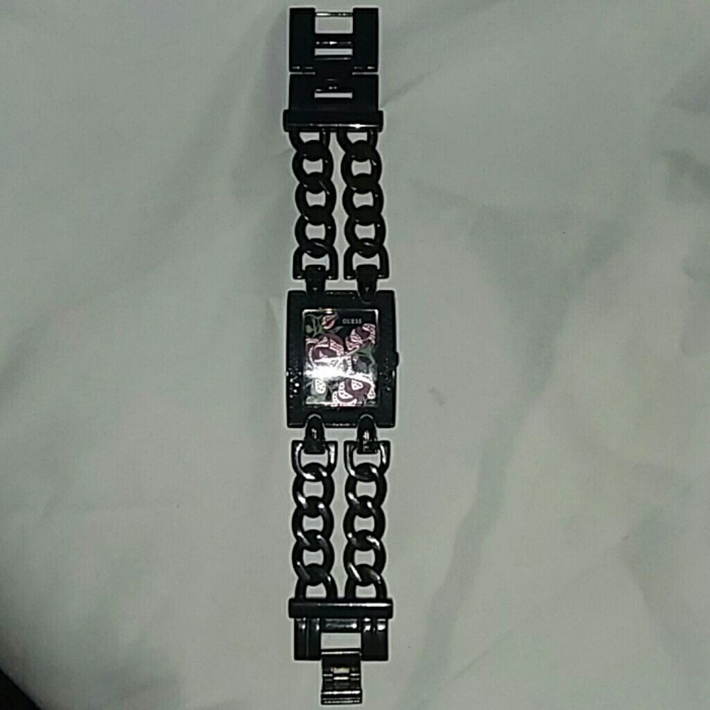 Authentic Guess rose multi chain watch